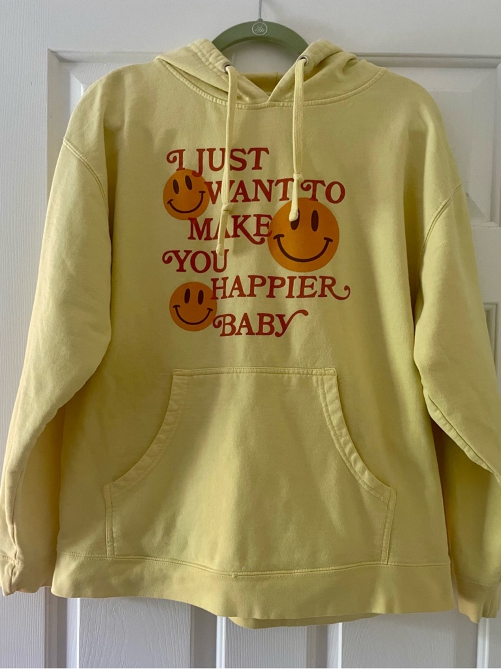 Comfort Colors Size Large Yellow Hoodie with Harry Styles quote